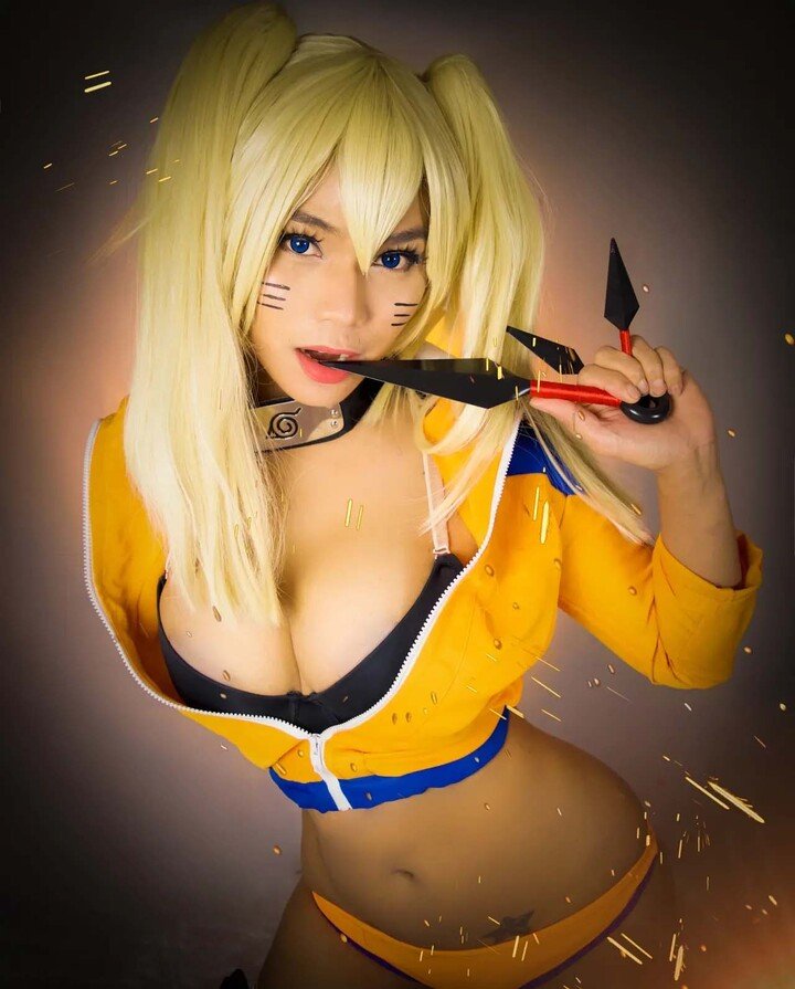 gái xinh cosplay Uzumaki Naruto